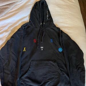 Astroworld Black Hoodie with Colorful Accents